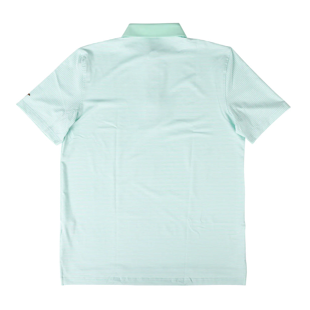 YOUTH Sea Green Reserve Stripe Performance Polo